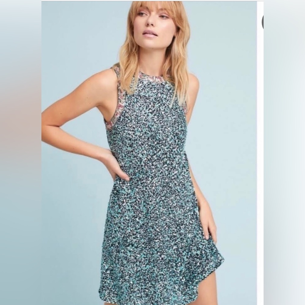 Anthropologie Varun Bahl Sequin Dress in a size 4